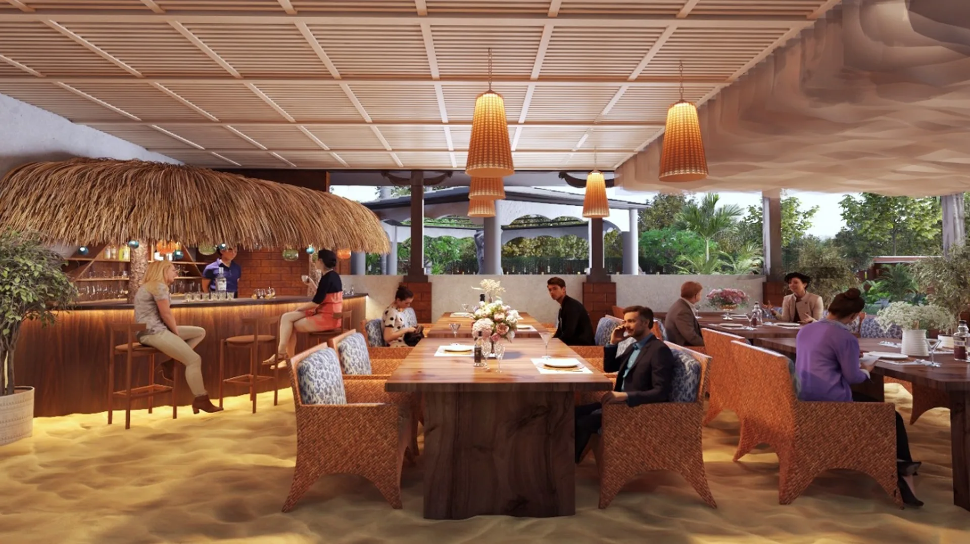 Outdoor restaurant — Balibaug, Alibaug